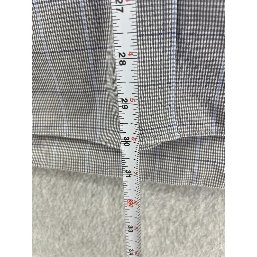 Michael Kors Men's Button Down Shirt Long Sleeve Size 16 1/2 Micro Check Cotton - Picture 8 of 12